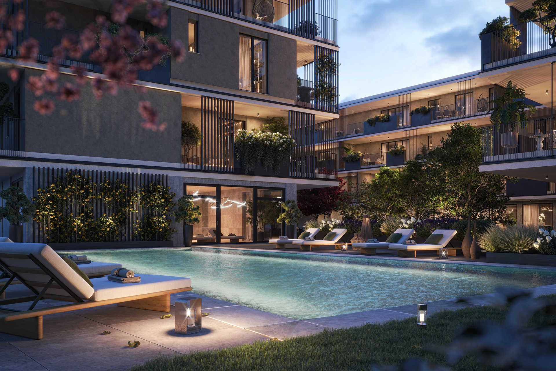 Piscina privata nel complesso residenziale Dimore dei Colli